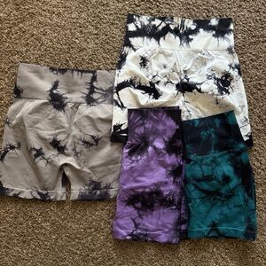 Tie-Dye Biker Shorts Set
